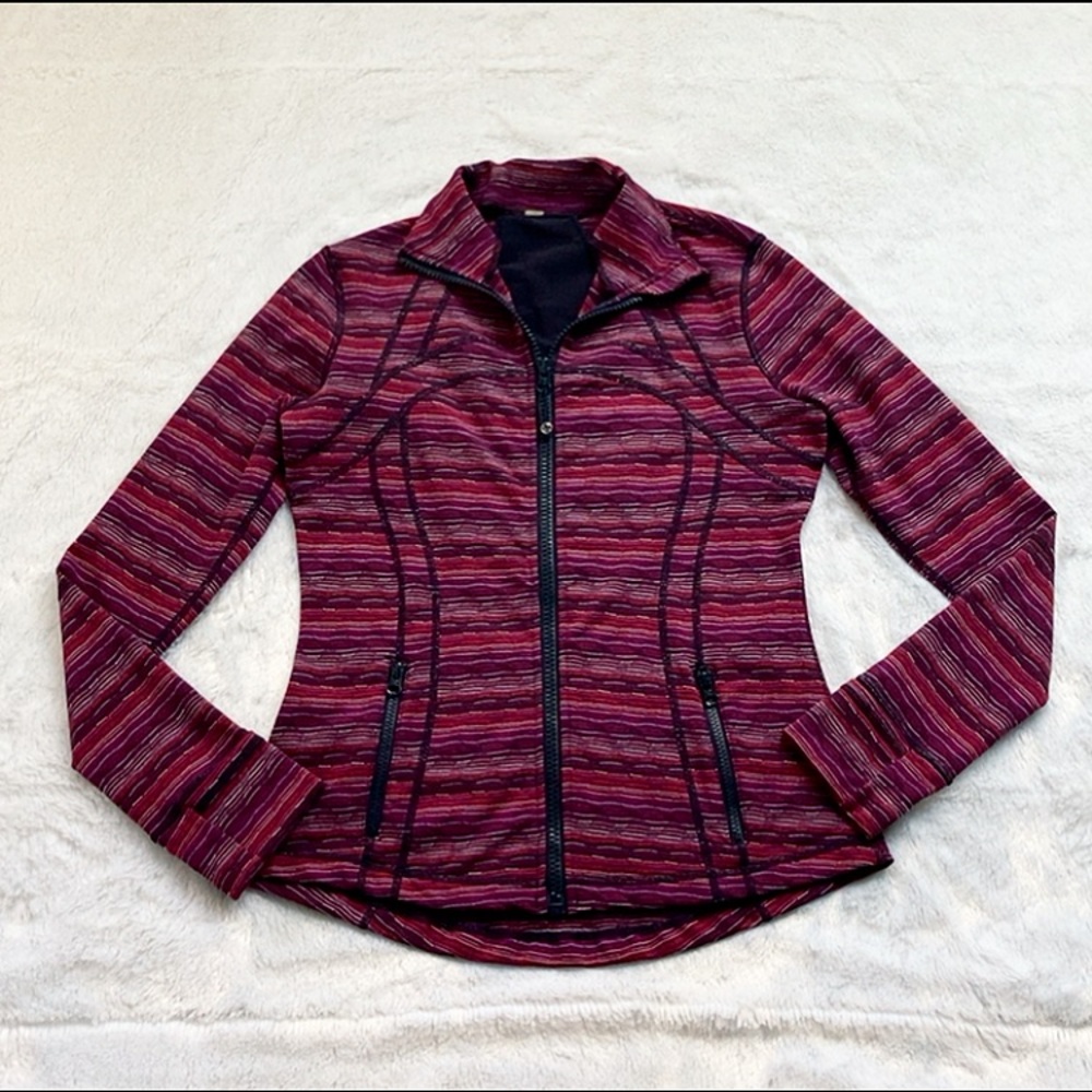 Like New Lululemon Space Dye Twist Regal Plum Alarming Define Jacket, Size 10